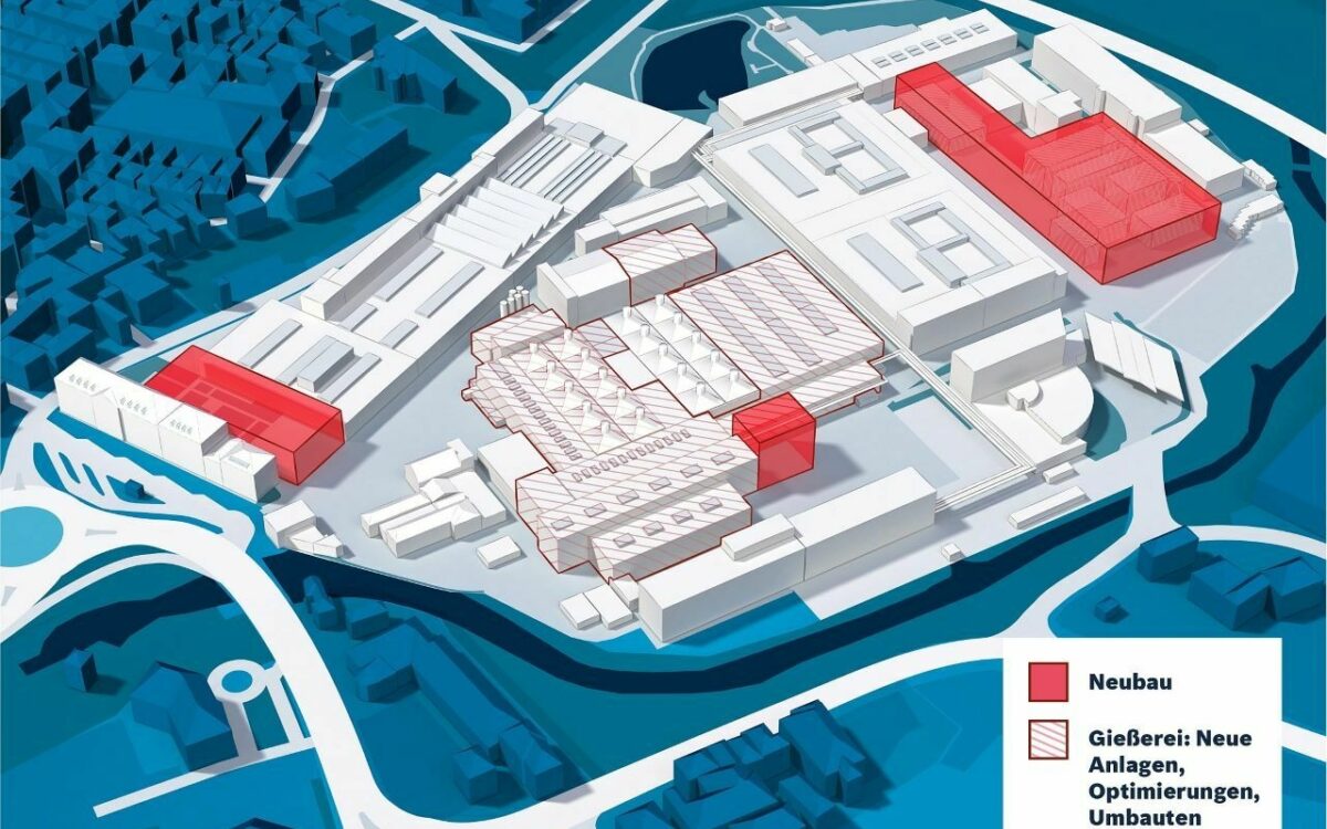 Grafik des Bosch Rexroth Umbaus in Lohr am Main Grafik des Bosch Rexroth Umbaus in Lohr am Main